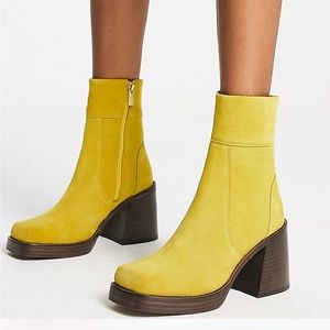 ASOS Yellow Heeled Boots